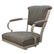 Miami Swivel Metal Caster Chair Reading Base - Driftwood Beige Fabric - Beige
