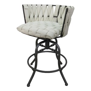Metalona 30&quot Swivel Tilt Metal Bar Stool - White - Grey