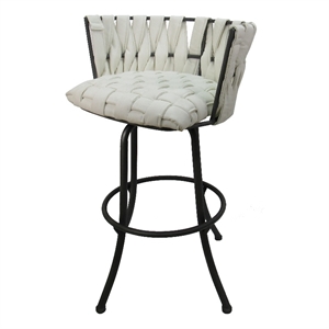 Metalona 30&quot Metal Bar Stool - White - Grey