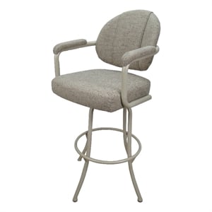 Swivel Metal Extra Tall Bar Stool 34&quot M-70 - Hemsath Driftwood - Beige