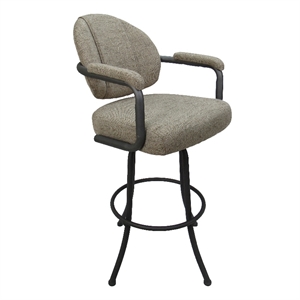 Swivel Metal Extra Tall Bar Stool 34&quot M-70 - Hemsath Driftwood - Grey