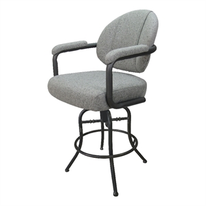 Swivel Tilt Metal Counter 26&quot Bar Stools - M-70 - Hemsath Slate - Grey