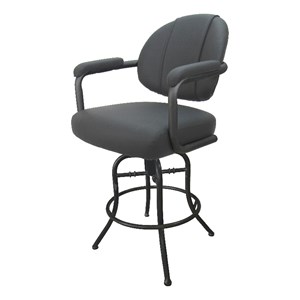 Swivel Tilt Metal 30&quot Bar Stools - M-70 - Grey Vinyl - Grey