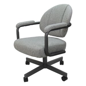 Swivel Metal Dining Caster Chair M-70 - Hemsath Slate - Grey