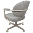 Swivel Dining Caster Chair - M-70 - Portwood Ash Fabric - Beige Metal