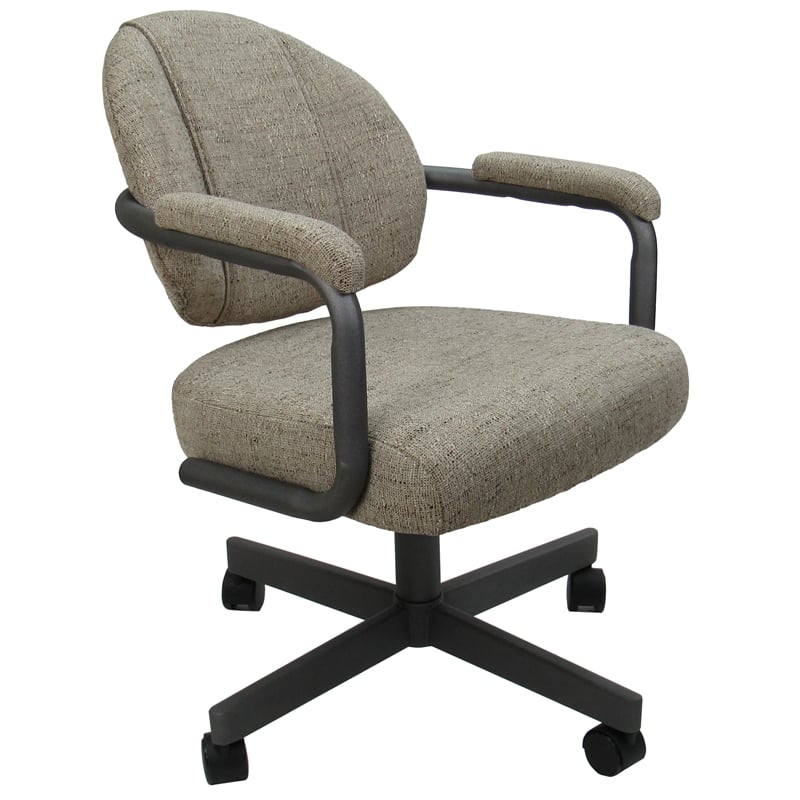 4 - Swivel Metal Dining Caster Chair M-70 - Hemsath Driftwood - Grey