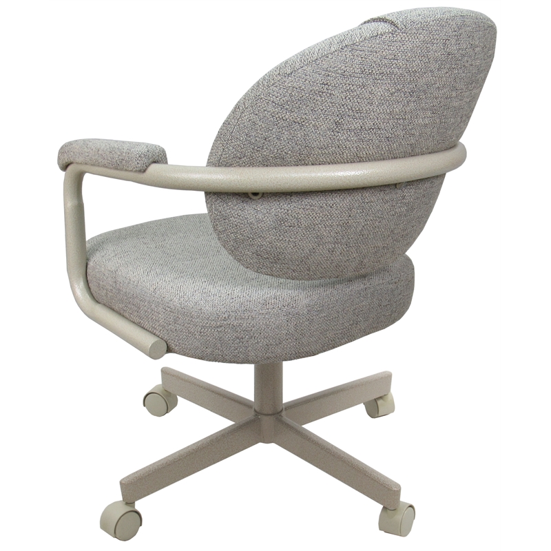 4 - Swivel Metal Dining Caster Chair M-70 - Portwood Ash - Beige