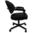 4 - Swivel Metal Dining Caster Chair M-70 - Black Vinyl on Black Chairs