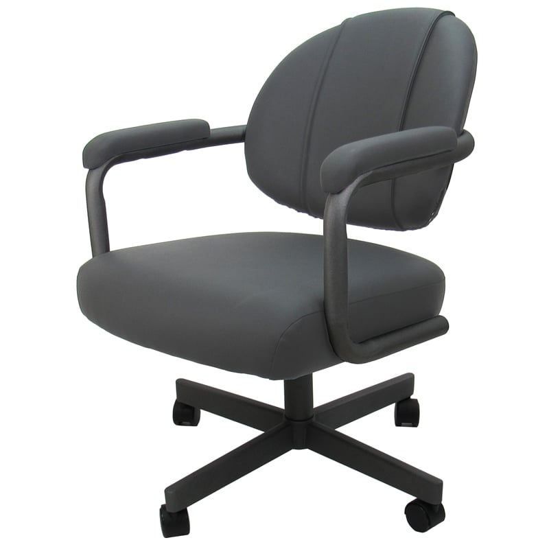 4 - Swivel Metal Dining Caster Chair M-70 - Mojave Gray on Gray Chairs