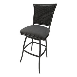 Indoor/Outdoor Extra Tall 35&quot Bar Stool Erin without Arms Brown Frame-Dark Gray