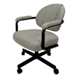 Swivel Metal Caster Dining Chair M-70 - Portwood Ash on Black