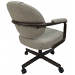 Swivel Metal Caster Dining Chair M-70 - Portwood Ash on Brown