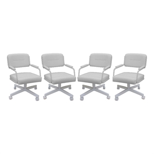 4 - swivel metal caster dining chairs - m-110 style