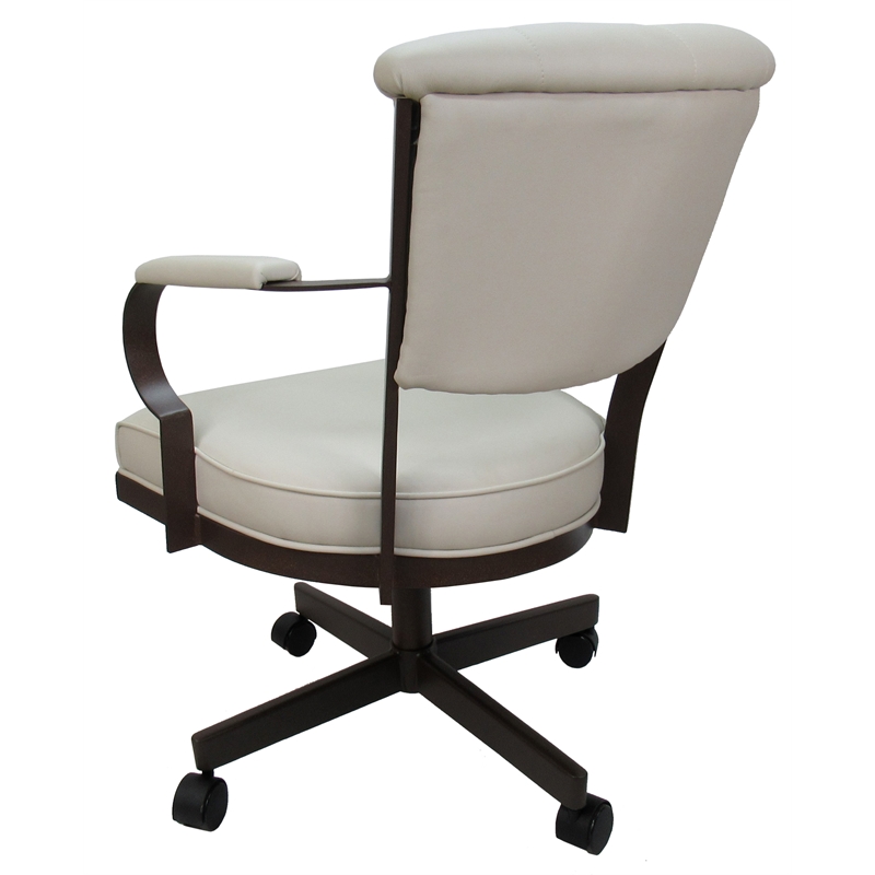 Set of 4 - Miami Swivel Metal Caster Chairs on Reading Base