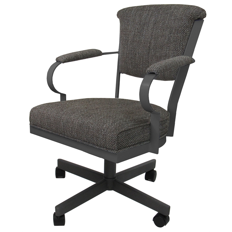 Set of 4 - Miami Swivel Metal Caster Chairs on Reading Base