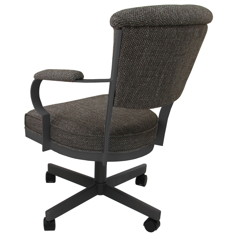 Set of 4 - Miami Swivel Metal Caster Chairs on Reading Base