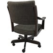 Casa Caster Solid Wood Dining Chair - Sanora Brown Fabric - Brown Honey