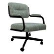 Swivel Metal Caster Dining Chair M-110 - Watusi Aquatint - Beige