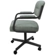 Swivel Metal Caster Dining Chair M-110 - Watusi Aquatint - Grey