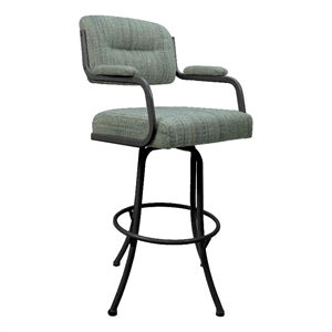 Swivel Extra Tall Metal Bar Stool 34&quot - M-110 - Watusi Aquatint - Grey