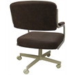 Swivel Metal Caster Dining Chair M-110 - Northwest Whiskey - Beige