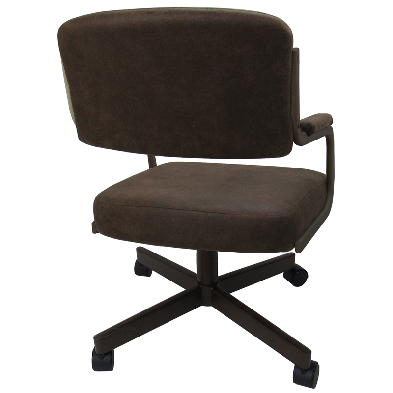 Swivel Metal Caster Dining Chair M-110 - Northwest Whiskey - Brown