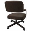 Swivel Metal Caster Dining Chair M-110 - Northwest Whiskey - Brown