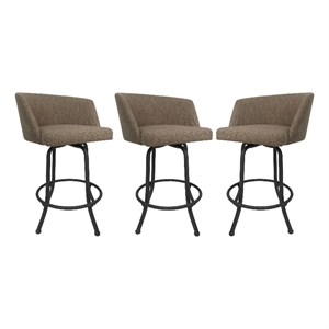 Swivel Counter Metal Bar Stool 26&quot - Joey - Basin Beige - Grey