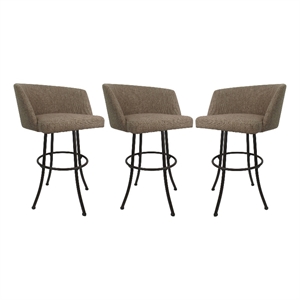 Swivel Metal Bar Stool 30&quot - Joey - Basin Beige - Coffee