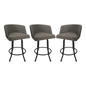 Swivel Metal Bar Stool 30&quot - Joey - Mojave Grey - Grey