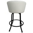 Tobias Designs Swivel Extra Tall Vinyl & Metal Bar Stool Black/White Set of 3
