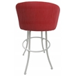 Tobias Designs Swivel Extra Tall Vinyl & Metal Bar Stool Red/White Set of 3