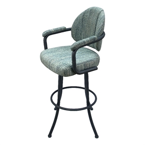 Swivel Counter Metal Bar Stool 26&quot - M-70 - Watusi Aquatint - Grey