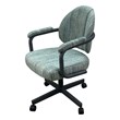Swivel Metal Caster Dining Chair M-70 - Watusi Aquatint - Grey