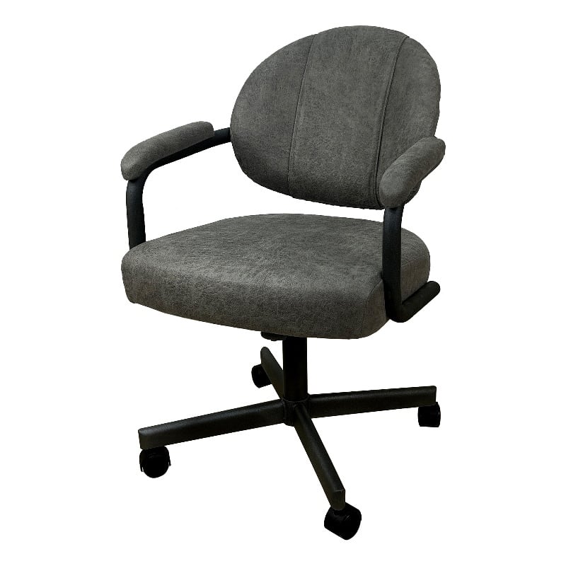 Swivel Metal Caster Dining Chair M-70 - Northwest Elk - Black