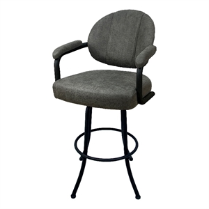 Swivel Counter Metal Bar Stool 26&quot - M-70 - Northwest Elk - Black