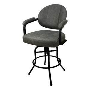 Swivel Tilt Counter Metal Bar Stool 26&quot - M-70 - Northwest Elk - Black