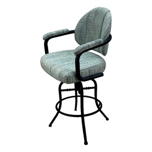 Swivel Tilt Metal Bar Stool 30&quot - M-70 - Watusi Aquatint - Black