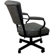 Tobias Designs Swivel Fabric & Metal Caster Dining Chair in Northwest/Black