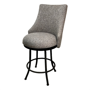 Melisima Counter 26&quot Metal Bar Stool - Majave Grey - Black