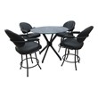 Crackle Glass Metal Pub Set - 26