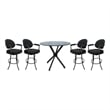 Crackle Glass Metal Pub Set - 30