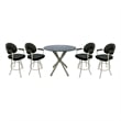 Crackle Glass Metal Pub Set - 30