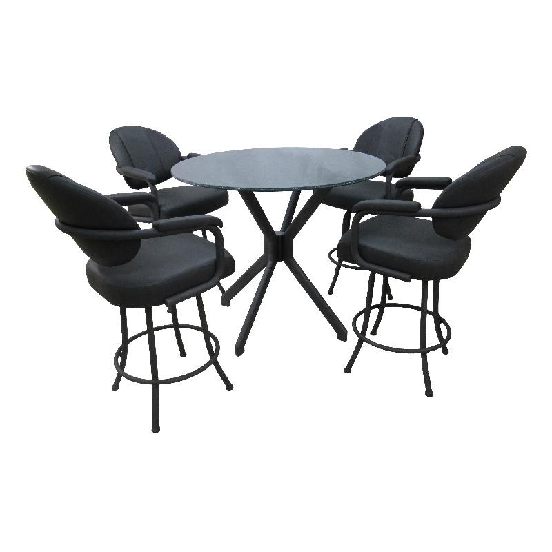 Crackle Glass Metal Pub Set - 30