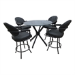 Crackle Glass Metal Pub Set - 30