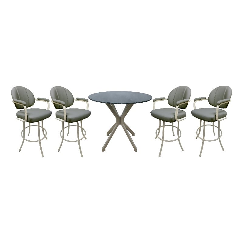 Crackle Glass Metal Pub Set - 30