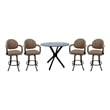 Crackle Glass Metal Pub Set - 30