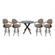 Crackle Glass Metal Pub Set - 30