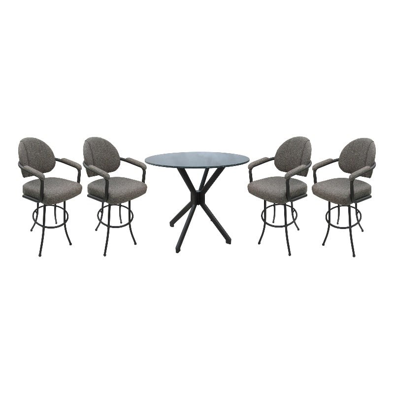 Crackle Glass Metal Pub Set - 30
