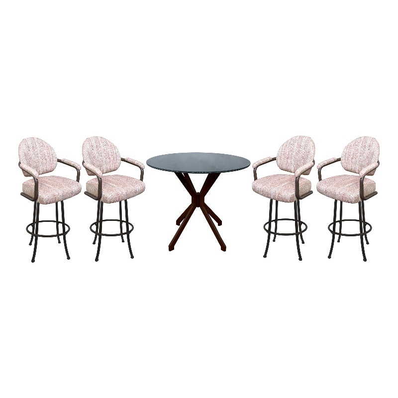 Crackle Glass Metal Pub Set 26